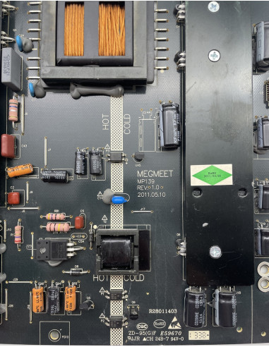 Carte d'alimentation TV Changhong UHD55B6000IS Réf MP 128S-L6