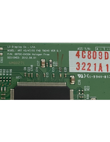 Carte T-CON Philips 47PFL6158K/12 Réf 6870C-0450A