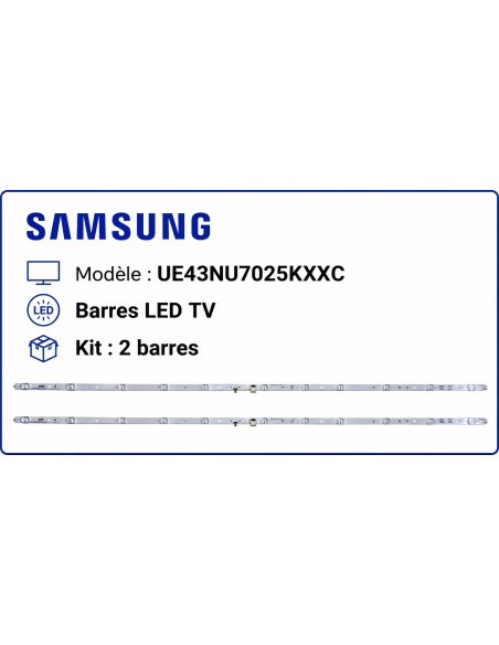 barres led samsung ue43nu7025kxxc