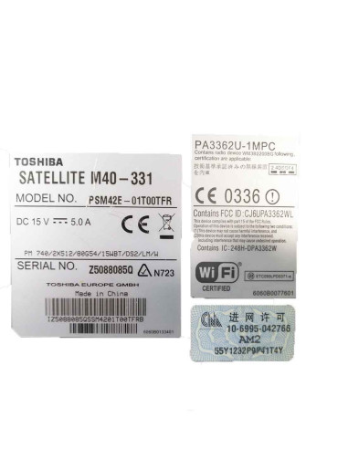 Coque inférieure 6070B0051201 pour PC Portable Toshiba Satellite M40