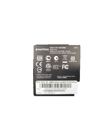 Coque inférieure DAZ604HV01003100706-01A03  pour PC Portable Emachines G640 MS2294