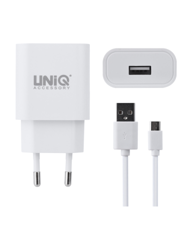 Chargeur Quick Travel avec câble micro USB (Blanc)