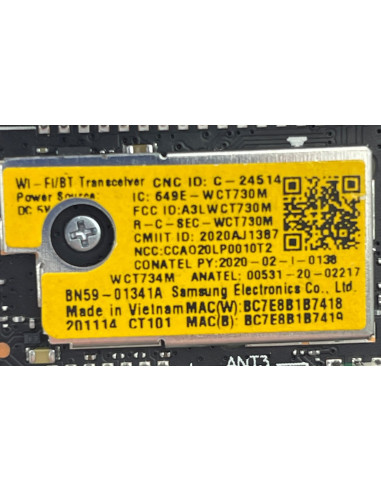 Bouton Power TV - IR Samsung QE55Q64TASXXN BN59-01341A