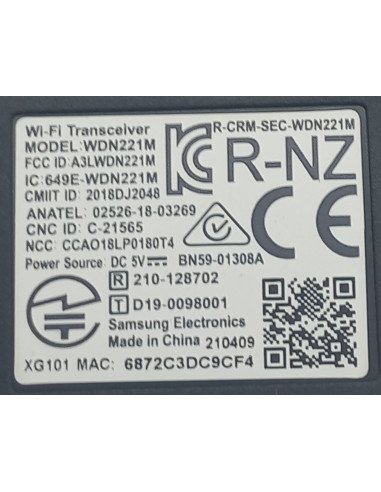 Carte Wifi TV Samsung UE58TU6905K ref BN59-01308A